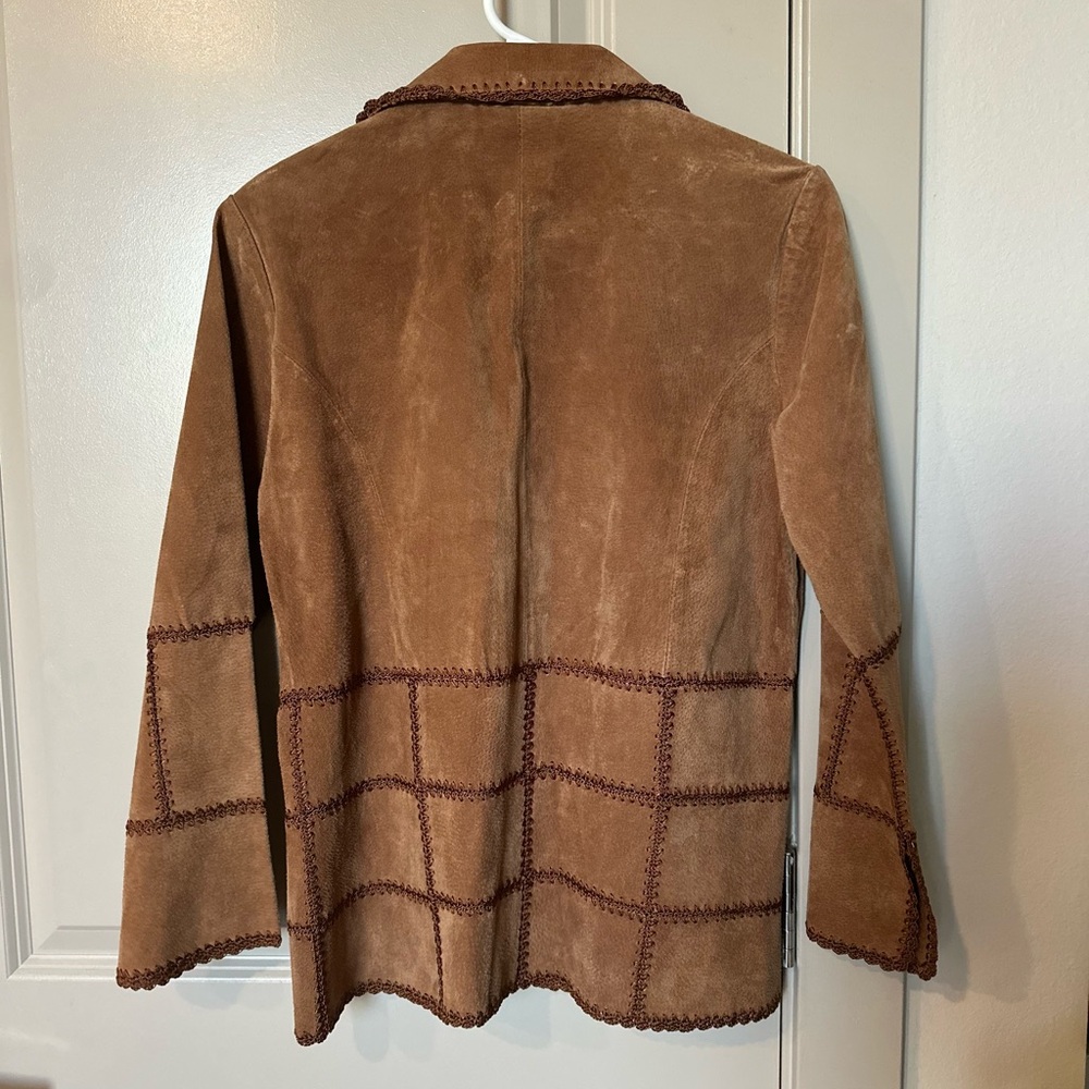 Outbrook Vintage Brown Suede Cottagecore Jacket - Picture 3 of 6